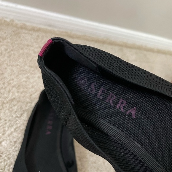 Serra Women's Ribbed Knit Pointed Toe Black Flats casual size 8 - Picture 4 of 9